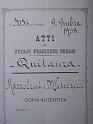 1909-11-09 atto notaio Francesco Nosari per quietanza del mutuo Mazzoleni Fabrizio
